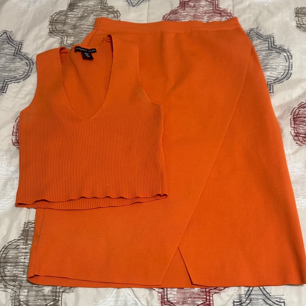 Orange Women's Skirt Set